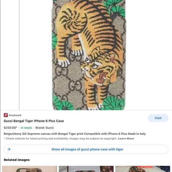 GUCCI I PHONE 6, 7, & 8 PHONE CASE NWT - Picture 7 of 16